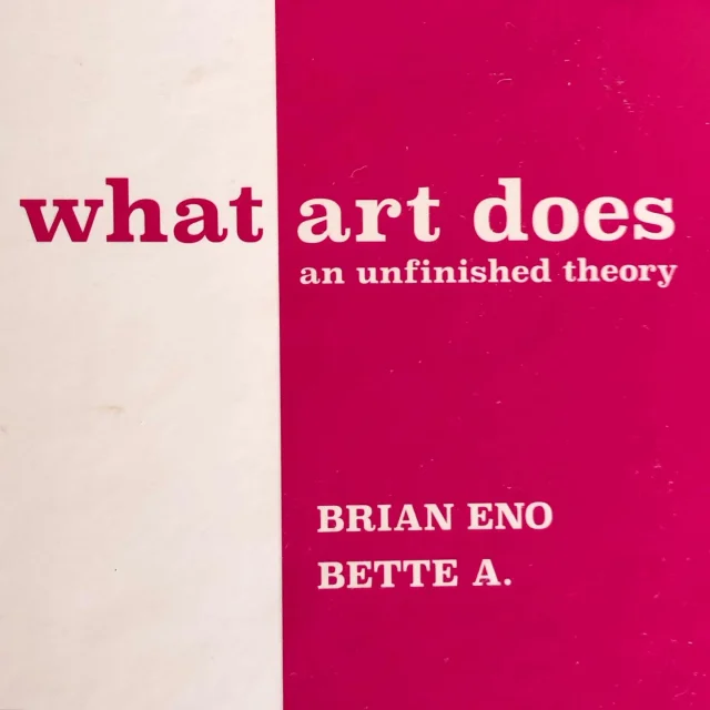 Not as inspiring or useful as Oblique Strategies, but did tickle my fancy from time to time. “Play is how children learn Art is how adults play” 
Play on!
.
#indiemusic 
#chamberpop 
#avantpop 
#postrock 
#modernclassical 
#modularsynthesizer 
#art 
#brianeno